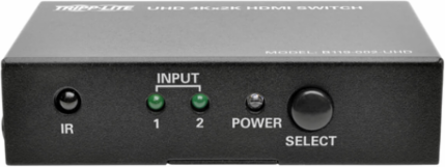 2-Port HDMI Switch - 4K @ 60Hz, HDMI 2.0, HDCP 2.2, Remote Control