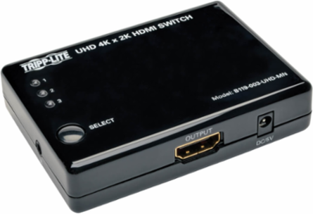 3-Port Mini HDMI Switch 4K, 3840 x 2160 @ 30Hz, HDMI 1.4, Remote Control