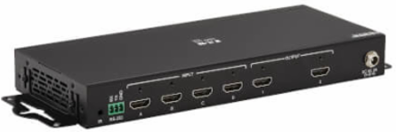 4x2 HDMI Matrix Switch/Splitter with Remote Control and Multi-Resolution Support, 4K 60 Hz, HDR, 4:4:4, TAA