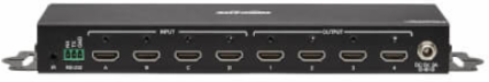 4x4 HDMI Matrix Switch/Splitter with Remote Control and Multi-Resolution Support, 4K 60 Hz, HDR, 4:4:4, TAA