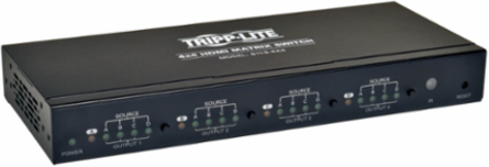 4x4 HDMI Matrix Switch, 1080p @ 60Hz, 4 HDMI Ports, 1.45 lbs
