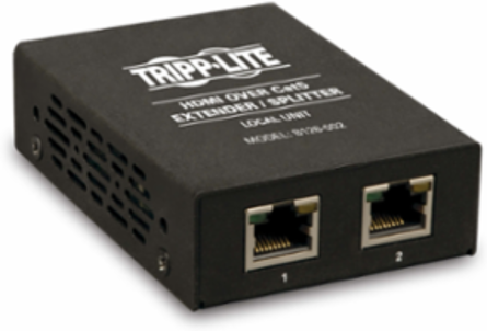 2-Port HDMI over Cat5/6 Extender/Splitter, Up to 150 ft, Black, Plug-and-Play
