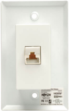 HDMI Over Cat5/6 Passive Extender Wall Plate, 1080p Up to 50 ft, White