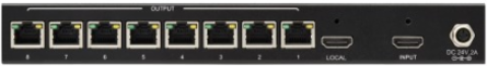 HDMI over Cat6 Splitter/Extender Transmitter, 8-Port, 4K 60 Hz, PoC, HDR, 125 ft, TAA