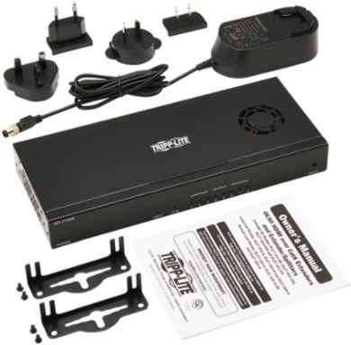 HDMI over Cat6 Splitter/Extender Transmitter, 8-Port, 4K 60 Hz, PoC, HDR, 125 ft, TAA