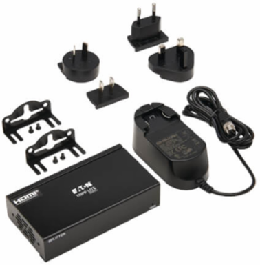 2-Port HDMI over Cat6 Splitter, 4K 60 Hz, HDR, 4:4:4, PoC, HDCP 2.2, 230 ft, TAA