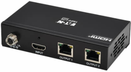 2-Port HDMI over Cat6 Extender Kit, Splitter/2x Pigtail Receivers - 4K 60 Hz, HDR, 4:4:4, PoC, 230 ft. (70.1 m), TAA