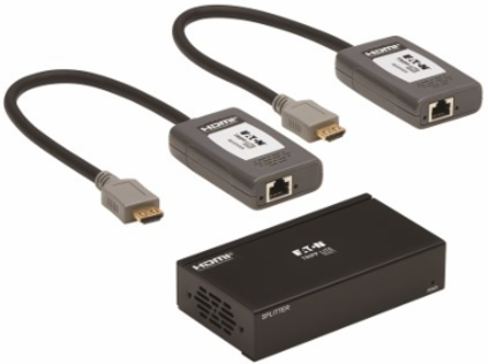 2-Port HDMI over Cat6 Extender Kit, Splitter/2x Pigtail Receivers - 4K 60 Hz, HDR, 4:4:4, PoC, 230 ft. (70.1 m), TAA