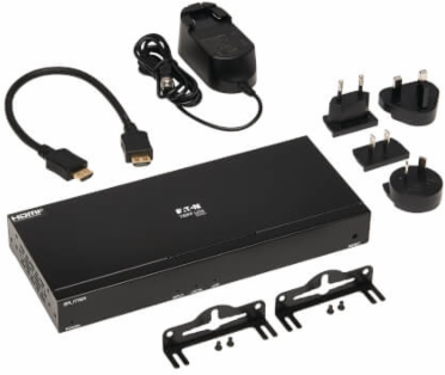 4-Port HDMI over Cat6 Splitter, 4K 60 Hz, HDR, 4:4:4, PoC, HDCP 2.2, 230 ft, TAA