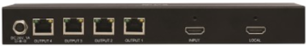 4-Port HDMI over Cat6 Splitter, 4K 60 Hz, HDR, 4:4:4, PoC, HDCP 2.2, 230 ft, TAA