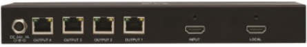 4-Port HDMI over Cat6 Extender Kit, Splitter/3x Pigtail Receivers - 4K 60 Hz, HDR, 4:4:4, PoC, 230 ft. (70.1 m), TAA