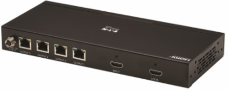 4-Port HDMI over Cat6 Extender Kit, Splitter/3x Pigtail Receivers - 4K 60 Hz, HDR, 4:4:4, PoC, 230 ft. (70.1 m), TAA