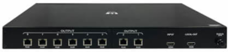 8-Port HDMI over Cat6 Splitter, 4K 60 Hz, HDR, 4:4:4, PoC, HDCP 2.2, 230 ft, TAA