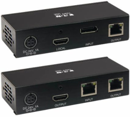 DisplayPort to HDMI over Cat6 Extender Kit, Transmitter/Transceiver - 4K 60 Hz, HDR, 4:4:4, PoC, 230 ft. (70.1 m), TAA