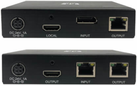 DisplayPort to HDMI over Cat6 Extender Kit, Transmitter/Transceiver - 4K 60 Hz, HDR, 4:4:4, PoC, 230 ft. (70.1 m), TAA