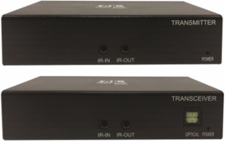 HDMI over Cat6 Extender Kit, Transmitter and Receiver with Repeater, 4K 60Hz, 4:4:4, IR, HDR, PoC, 230 ft., TAA