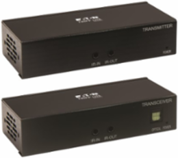 HDMI over Cat6 Extender Kit, Transmitter and Receiver with Repeater, 4K 60Hz, 4:4:4, IR, HDR, PoC, 230 ft., TAA
