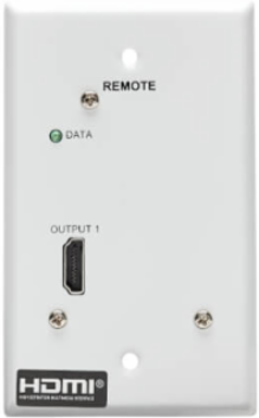 1-Port HDMI over Cat6 Receiver, Wall Plate, 4K 60 Hz, HDR, 4:4:4, PoC, HDCP 2.2, 230 ft, TAA