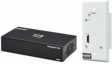 DisplayPort to HDMI over Cat6 Extender Kit, Box Transmitter/Wall Plate Receiver, 4K 60 Hz, 4:4:4, PoC, HDCP 2.2, 230 ft. (70.1 m), TAA