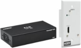 DisplayPort to HDMI over Cat6 Extender Kit, Box Transmitter/Wall Plate Receiver, 4K 60 Hz, 4:4:4, PoC, HDCP 2.2, 230 ft. (70.1 m), TAA