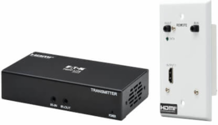 HDMI over Cat6 Extender Kit, Box Transmitter/Wall Plate Receiver, 4K 60 Hz, 4:4:4, IR, PoC, HDR, HDCP 2.2, 230 ft., TAA