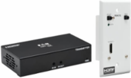 HDMI over Cat6 Extender Kit, Box Transmitter/Wall Plate Receiver, 4K 60 Hz, 4:4:4, IR, PoC, HDR, HDCP 2.2, 230 ft., TAA