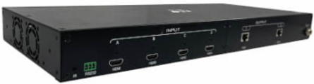 4x2 HDMI over Cat6 Matrix Switch Kit, Switch/2x Pigtail Receivers - 4K 60 Hz, HDR, 4:4:4, PoC, 230 ft. (70.1 m), TAA
