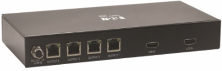 1x4 HDMI over Cat6 Splitter, Medical, 4K 60 Hz, HDR, 4:4:4, PoC, 50–230 ft, TAA