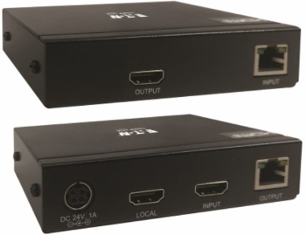 HDMI over Cat6 Extender Kit, Medical, 4K 60 Hz, HDR, 4:4:4, PoC, HDCP 2.2, 230 ft, TAA