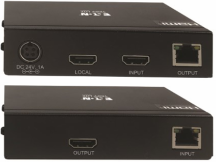 HDMI over Cat6 Extender Kit, Medical, 4K 60 Hz, HDR, 4:4:4, PoC, HDCP 2.2, 230 ft, TAA
