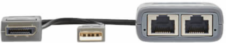 DisplayPort over Cat6 Pigtail Receiver with Repeater, 4K 60 Hz, 4:4:4, HDCP 2.2, 230 ft, TAA