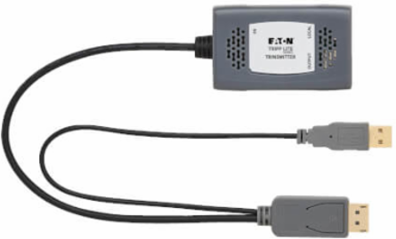DisplayPort over Cat6 Pigtail Receiver with Repeater, 4K 60 Hz, 4:4:4, HDCP 2.2, 230 ft, TAA