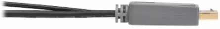 DisplayPort over Cat6 Pigtail Receiver with Repeater, 4K 60 Hz, 4:4:4, HDCP 2.2, 230 ft, TAA