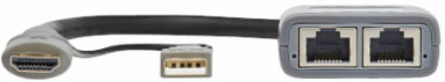 HDMI over Cat6 Pigtail Receiver with Repeater, 4K 60 Hz, 4:4:4, HDCP 2.2, 230 ft, TAA