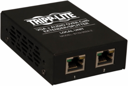 2-Port VGA & Audio Extender Splitter, 1000 ft. Range, TAA Compliant