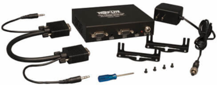 4-Port VGA & Audio Extender Splitter, 1000 ft. Range, EDID Support, Black