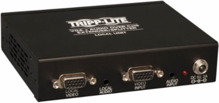 4-Port VGA & Audio Extender Splitter, 1000 ft. Range, EDID Support, Black