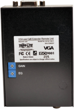 VGA Extender, 1000 ft Range, 1920 x 1440 Resolution, TAA Compliant