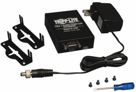 VGA & Audio Over Cat5/Cat6 Extender, Box-Style Receiver, 1000 ft Range, TAA