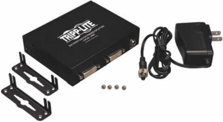 4-Port DVI Extender/Splitter, DVI-D Single Link, 200 ft Range
