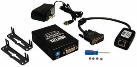 DVI Over Cat5/Cat6 Active Extender Kit, 200 ft Distance, TAA Compliant