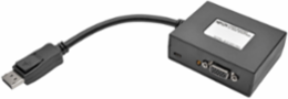 2-Port DisplayPort to VGA Splitter, 1920x1080 @ 60 Hz, Compact Design