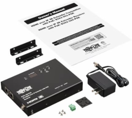 HDMI over IP Decoder, 4K 30 Hz, PoE, 328 ft. (100 m)