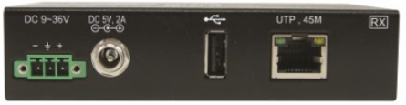 Industrial USB 2.0 over Cat6 Extender, 1-Port, ESD Protection, PoC, Mountable, 150 ft.