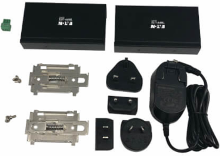 Industrial USB 2.0 over Cat6 Extender, 4-Port, ESD Protection, PoC, Mountable, 330 ft.