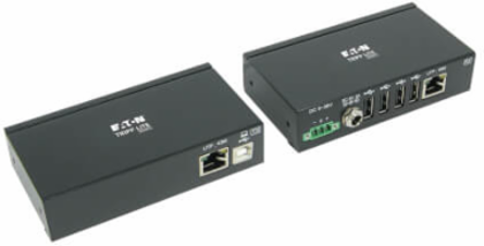 Industrial USB 2.0 over Cat6 Extender, 4-Port, ESD Protection, PoC, Mountable, 150 ft.
