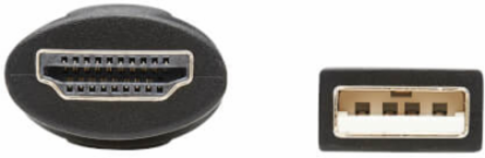4-Port Presentation Adapter, 4K 60 Hz (4:4:4) HDMI, DP, USB-C and 1080p VGA to HDMI, Built-In Cables, TAA