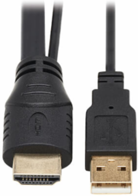 4-Port Presentation Adapter, 4K 60 Hz (4:4:4) HDMI, DP, USB-C and 1080p VGA to HDMI, Built-In Cables, TAA
