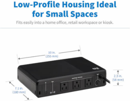 Standby UPS, 350VA / 210W, 120V, 3 NEMA 5-15R Outlets, 5-15P Plug, Desktop/Wall Mount
