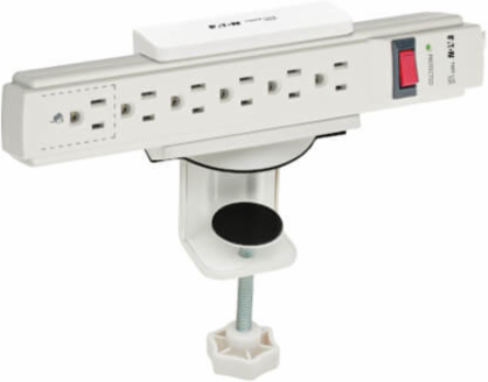 Clamp-On Power Strip Holder, ABS, White